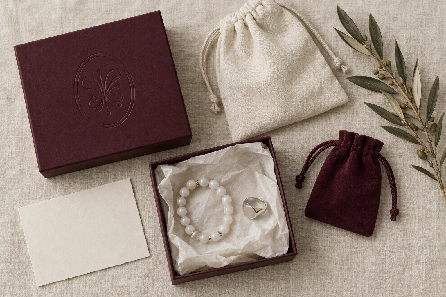 Écrin cadeau Sansar bordeaux